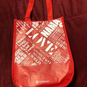 Lululemon “Humongous/Love” Red Snap Tote GUC
